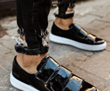 Turkish Quality - Men's Sneakers - Pergamon Shiny Black